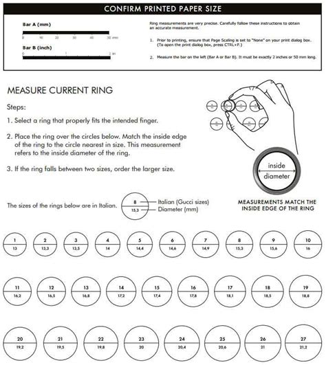 gucci ring sizer|gucci ring size conversion.